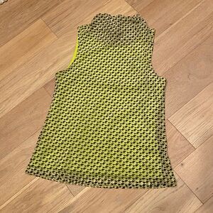 Halogen Geometric Yellow and Black Mockneck Top